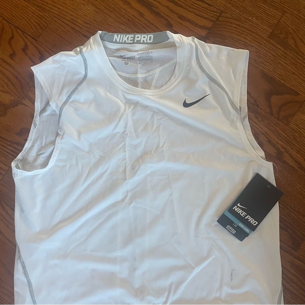 Nike Pro Fitted Basketball Undershirt White Medium NWT